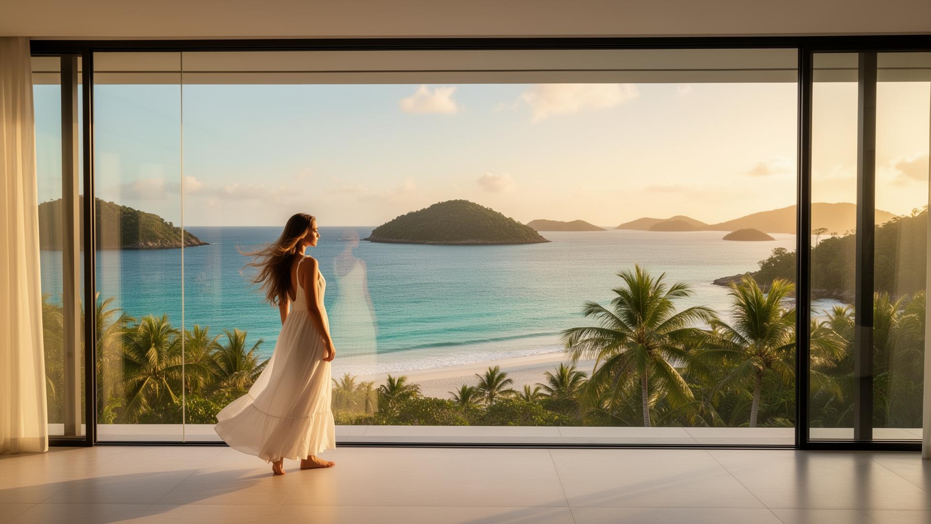 Smart film glass partition switched clear